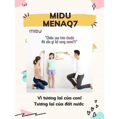 Midu MenaQ7 360mcg - Viên uống hỗ trợ phát triển chiều cao và xương chắc khỏe cho trẻ dậy thì (Hộp 30 viên)