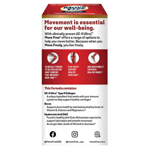 Viên bổ khớp Schiff Move Free Ultra 3X Triple Action 75 viên - Hỗ trợ sức khỏe sụn, xương, tăng cường linh hoạt và giảm đau nhức