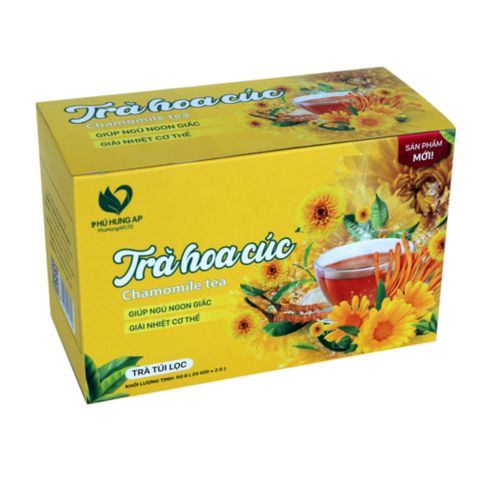 Trà Hoa Cúc Túi Lọc Phú Hưng AP - Giúp Ngủ Ngon, Giải Nhiệt, Đẹp Da - Hộp 20 Gói Thảo Mộc Tự Nhiên