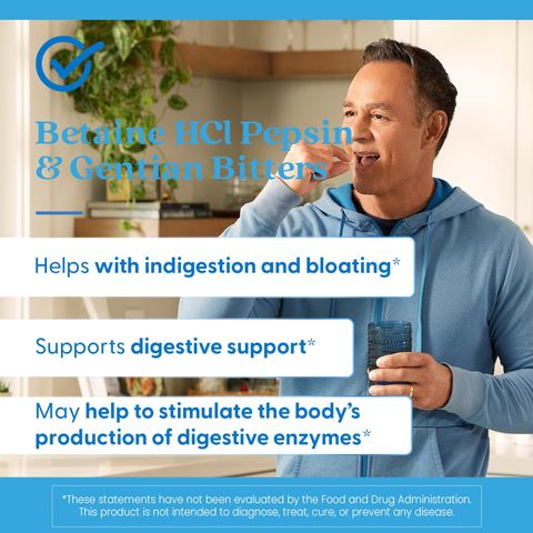 Viên Uống Betaine HCL Pepsin Gentian Bitters NOW Hỗ Trợ Hệ Tiêu Hoá Khoẻ Mạnh (Hộp 120 viên) - YoungFit