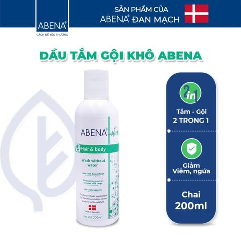 Dầu Gội Khô Tắm Khô Abena 200ml - Sản Phẩm Chăm Sóc Da Cho Phụ Nữ Sau Sinh, Không Cần Nước, Hương Bạc Hà Thơm Mát