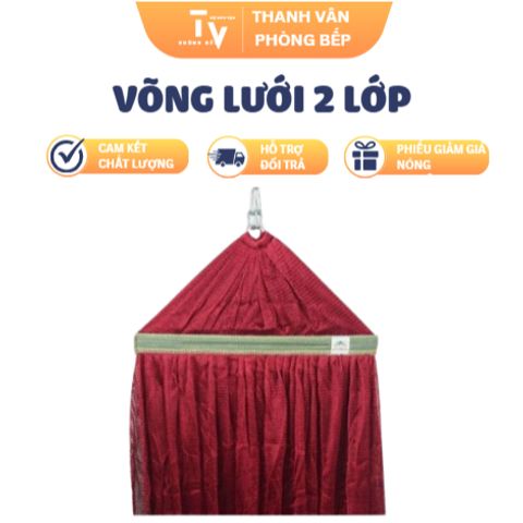 Võng lưới 2 lớp được làm từ vải Polyester chắc chắn (TV1338)