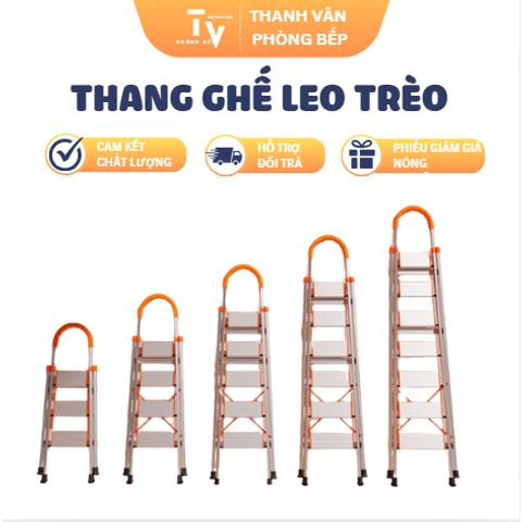 Thang ghế leo trèo chịu tải trọng 150kg có từ 3 - 7 bậc lựa chọn phù hợp (TV1341)