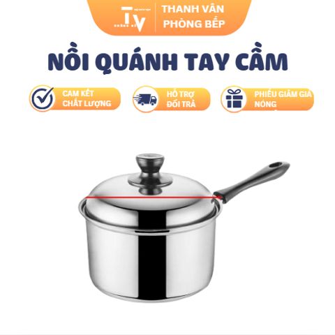 Nồi Quánh Inox Tay Cầm Chắc Chắn - Dụng Cụ Nhà Bếp Chất Lượng Cao Cho Mọi Giai Điệu Nấu Nướng (TV1289)