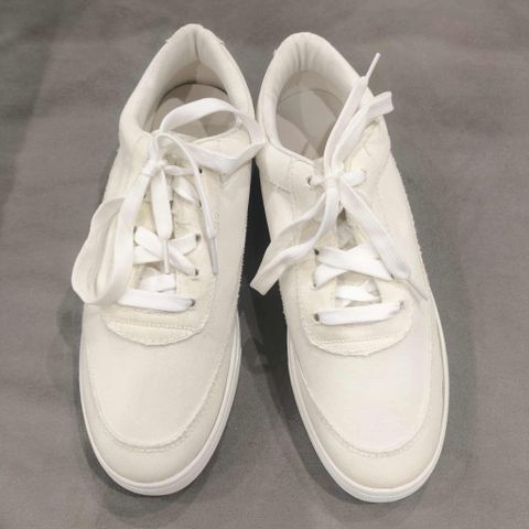 Giày thể thao nam G7 màu trắng - Sneakers cổ thấp buộc dây, thiết kế thời trang - Hàng lỗi nhẹ, ảnh thật kèm theo