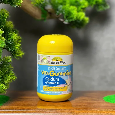 Kẹo Vitamin D và Canxi cho Bé Nature's Way 60 Viên - Thực Phẩm Bảo Vệ Sức Khỏe, Hỗ Trợ Phát Triển Xương Răng Chắc Khỏe
