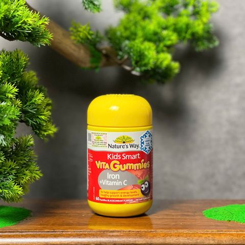 Kẹo Dẻo Bổ Sung Sắt & Vitamin C - Nature's Way Kids Smart Vita Gummies (60 Viên) - Vitamin Dành Cho Trẻ Em Từ 2-12 Tuổi