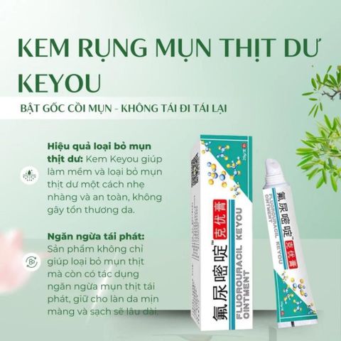 Kem Rụng Mụn Thịt Dư Keyou - Chăm Sóc Da, Cải Thiện Mụn Thịt và Nốt Ruồi - Sản Phẩm Đài Loan Tự Nhiên 20g