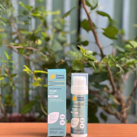Kem Chống Nắng Cancer Council Face Day Wear Fluid Matte SPF50+ 50ml - Chống Nắng Hiệu Quả, Kiểm Soát Bóng Nhờn, Phù Hợp Da Nhạy Cảm