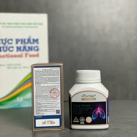 Viên Uống Bổ Phổi Vitatree Lung Detox 60 Viên - Hỗ Trợ Hô Hấp, Thải Độc Phổi Từ Thảo Dược Thiên Nhiên, Giảm Ho, Tăng Cường Miễn Dịch