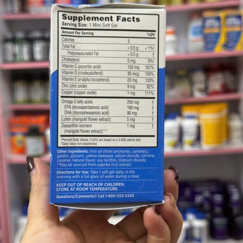 Viên uống bổ mắt Ocuvite Adult 50+ 90 viên - Bảo vệ thị lực cho người lớn tuổi với Lutein và Omega-3