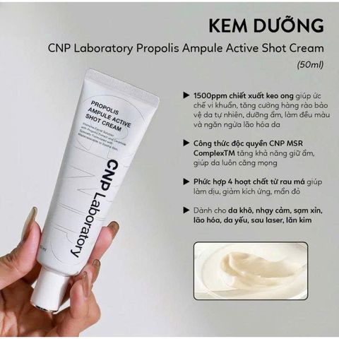 [CÔNG TY] Kem dưỡng ẩm phục hồi và hỗ trợ tái tạo da chiết xuất keo ong CNP Propolis Active Cream 50ml 378908