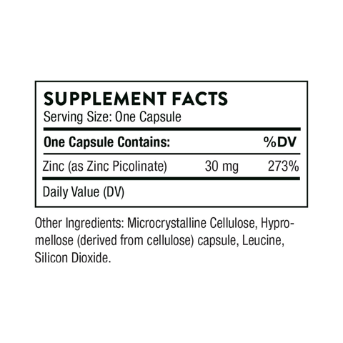 Viên Kẽm Hữu Cơ Zinc Picolinate THORNE 60 Viên - Tăng Đề Kháng, Hỗ Trợ Cân Bằng Nội Tiết Tố, Sức Khỏe Tốt Hơn Cho Cơ Thể