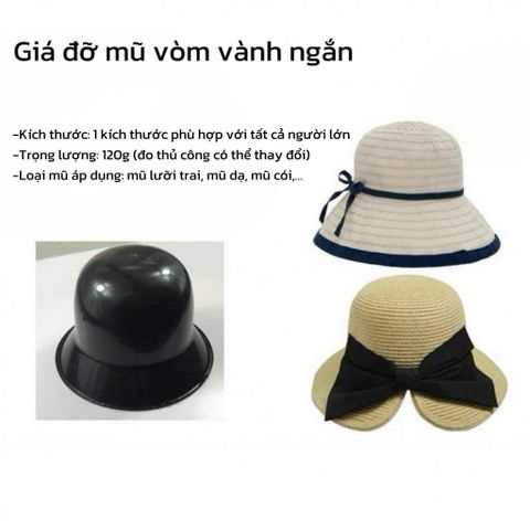 Khung Nhựa Giữ Form Nón - Phụ Kiện Định Hình, Bảo Quản Nón Chất Liệu PVC Chịu Nhiệt, Dành Cho Mọi Loại Nón