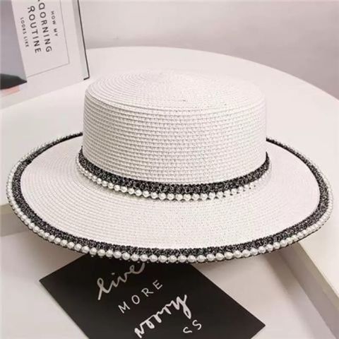 Nón Cói Cao Bồi Ngọc Trai Vành Ngắn Thời Trang Nữ - Đẹp Cho Du Lịch, Cafe, Dạo Phố, Chụp Ảnh Sống Ảo