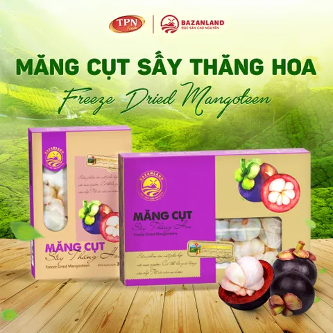 Măng Cụt Sấy Thăng Hoa Bazanland - Đặc Sản Cao Nguyên Ngọt Thanh, Chua Nhẹ - Snack Tự Nhiên Giàu Dinh Dưỡng, Hộp 30g/60g