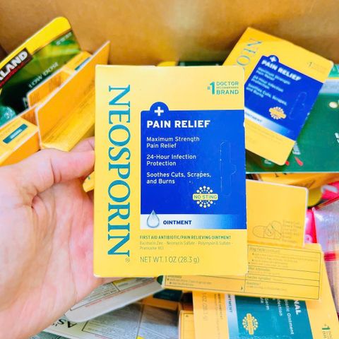 Kem mỡ Neosporin 28.3g - Hỗ trợ kháng viêm, liền sẹo, chăm sóc vết thương hiệu Mỹ cho trẻ em và người lớn
