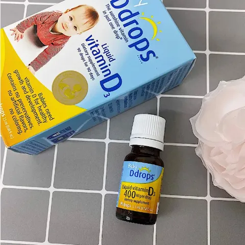 Vitamin D3 Baby Ddrops 90 giọt 400UI 2,5ml - Bổ sung vitamin D tự nhiên cho trẻ sơ sinh, hỗ trợ phát triển xương và hệ miễn dịch