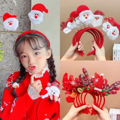 Mũ Noel và Cài Tóc Giáng Sinh Dễ Thương Cho Bé - Phụ Kiện Trang Trí Lễ Hội, Thích Hợp Dự Tiệc và Biểu Diễn