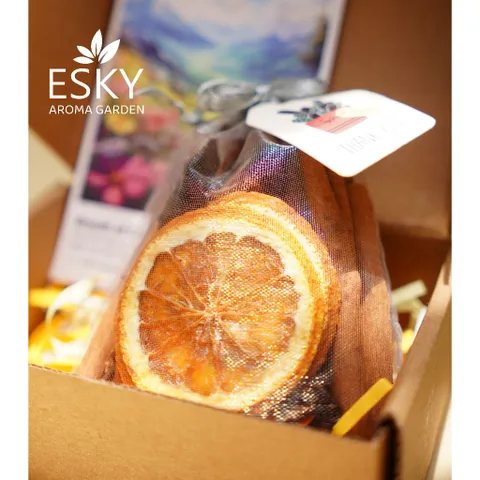 Túi Thơm Hạt Gỗ ESKY Aroma Garden - Khử Mùi Tự Nhiên, Treo Ô Tô & Tủ Quần Áo, Dùng Kèm Tinh Dầu Thiên Nhiên, Gỗ Pơ Mu Sang Trọng