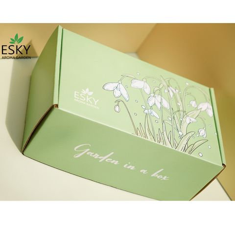 Hộp Quà Cao Cấp ESKY AROMA GARDEN - Hộp Giấy Đựng Quà Sang Trọng (15x25x10cm) kèm Giấy Rơm - Quà Tặng Ý Nghĩa cho Mọi Dịp Lễ