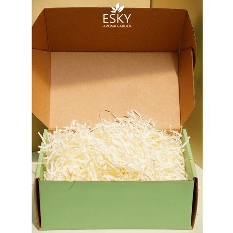 Hộp Quà Cao Cấp ESKY AROMA GARDEN - Hộp Giấy Đựng Quà Sang Trọng (15x25x10cm) kèm Giấy Rơm - Quà Tặng Ý Nghĩa cho Mọi Dịp Lễ