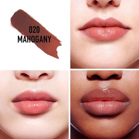 Son Dưỡng Dior Addict Lip Glow 020 Mahogany - Son Dưỡng Màu Đỏ Nâu Tự Nhiên, Cung Cấp Độ Ẩm, Thiết Kế Sang Trọng, Dưỡng Môi Mềm Mại