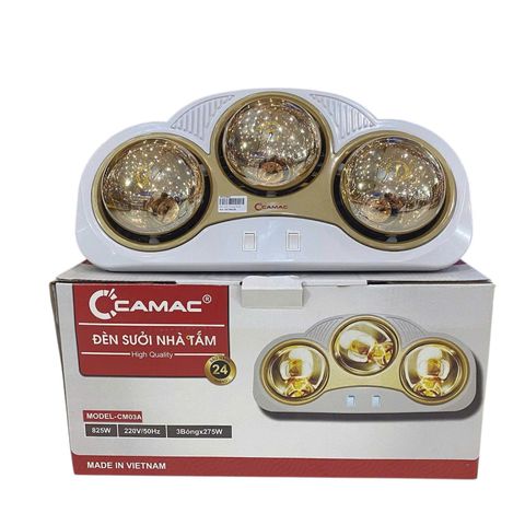 Đèn Sưởi Nhà Tắm 3 Bóng Camac CM03 - Công Suất 825W, Tiết Kiệm Năng Lượng, Giúp Ấm Áp Thoải Mái Trong Mùa Đông