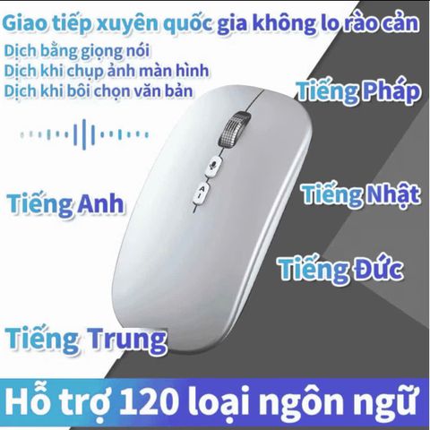 Chuột AI Thông Minh A7 Bluetooth & 2.4G, Dịch Giọng Nói & Văn Bản Hỗ Trợ 120 Ngôn Ngữ