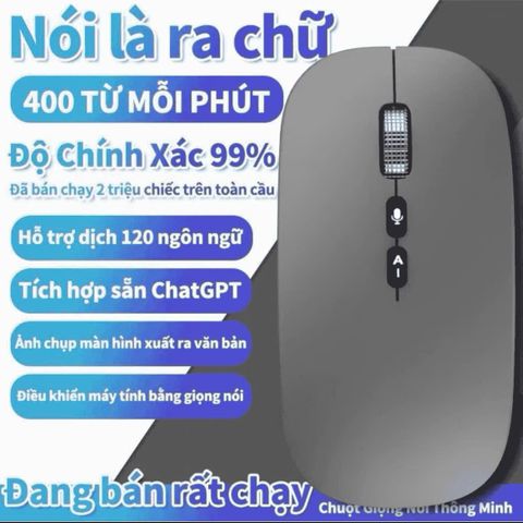 Chuột AI Thông Minh A7 Bluetooth & 2.4G, Dịch Giọng Nói & Văn Bản Hỗ Trợ 120 Ngôn Ngữ