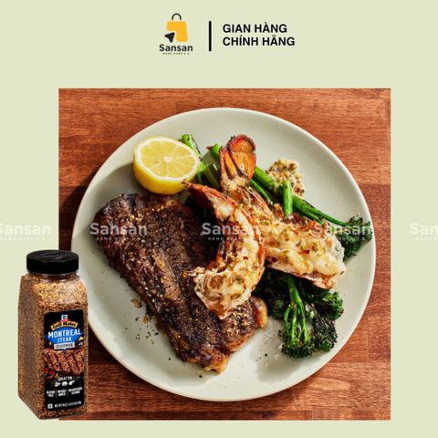 Gia vị ướp thịt nướng McCormick Grill Mates Montreal 822g - Thịt bò, heo, gà thơm ngon kiểu Mỹ, không chất bảo quản, hàng nội địa Mỹ