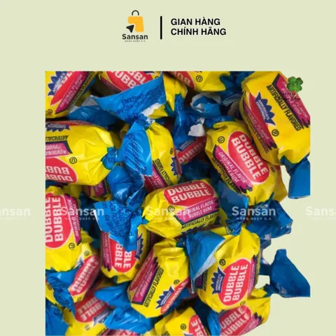 Kẹo Singum Dubble Bubble Hương Trái Cây Mỹ - Thùng 380 Viên 1.71kg, Kẹo Nhai Thổi Bóng Bóng Ngon Mê Ly