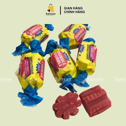 Kẹo Singum Dubble Bubble Hương Trái Cây Mỹ - Thùng 380 Viên 1.71kg, Kẹo Nhai Thổi Bóng Bóng Ngon Mê Ly
