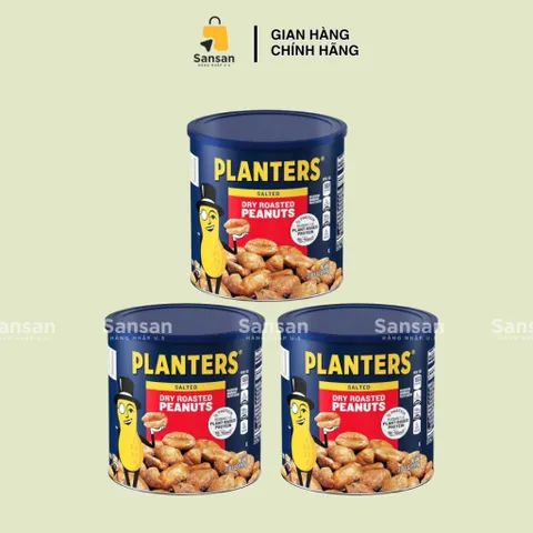 Đậu Phộng Rang Muối Planters 1.47kg - Snack Giòn Bùi, Healthy, Nguyên Chất Mỹ, Snack Ăn Vặt Thơm Ngon