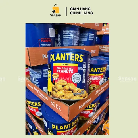 Đậu Phộng Rang Muối Planters 1.47kg - Snack Giòn Bùi, Healthy, Nguyên Chất Mỹ, Snack Ăn Vặt Thơm Ngon