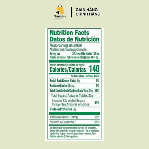 Bột Cam Tang Mỹ 2.04kg - Bột Pha Nước Cam Nguyên Chất, Cung Cấp Vitamin C, Bổ Sung Dinh Dưỡng, Giúp Tăng Cường Sức Khỏe