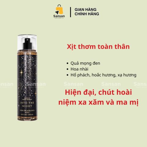 Xịt thơm toàn thân Bath & Body Works 236ml - Mùi hương quyến rũ Dark Kiss, A Thousand Wishes, Cherry Blossom và nhiều loại khác, chính hãng Mỹ