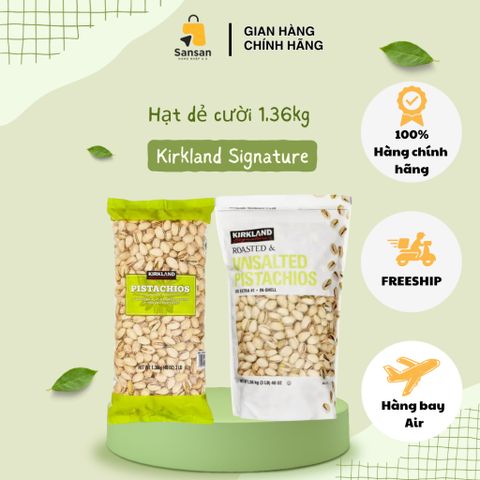 Hạt Dẻ Cười Kirkland Signature 1.36kg - Hạt Dẻ Cười Mỹ Chất Lượng Cao, Nguyên Chất Tự Nhiên, Thích Hợp Ăn Vặt và Chế Biến Món Ngon