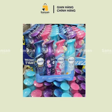 Xịt Thơm Phòng Febreze Air Mist 250g - Khử Mùi Hôi Hiệu Quả, Hương Tropical Bora Bora, Set 4 Chai - Sản Phẩm Nội Địa Mỹ