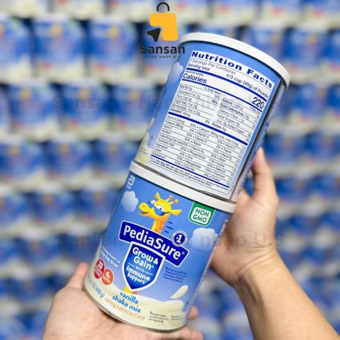 Sữa bột PediaSure Grow & Gain hương Vanilla 400g - Dinh dưỡng cho trẻ từ 2 - 13 tuổi, hỗ trợ tăng trưởng chiều cao và cân nặng