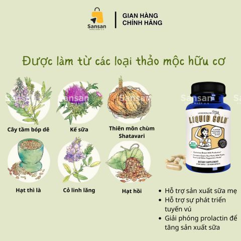 Viên uống lợi sữa hữu cơ Legendairy Milk 60 viên - Tăng tiết sữa cho mẹ và bé - Xuất xứ Mỹ