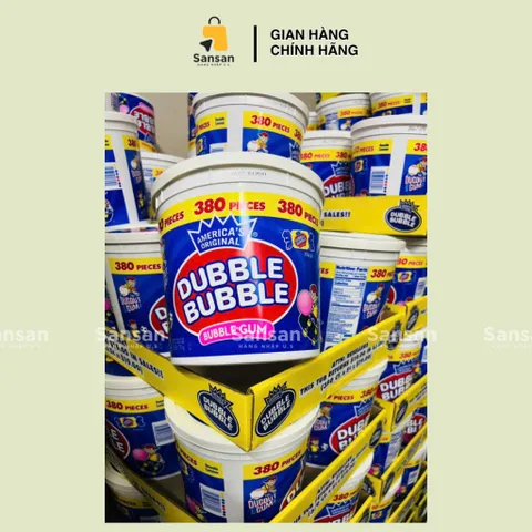 Kẹo Singum Dubble Bubble Hương Trái Cây Mỹ - Combo 20 Viên, Ngọt Ngào, Thổi Bóng Thoải Mái, Thương Hiệu Nổi Tiếng