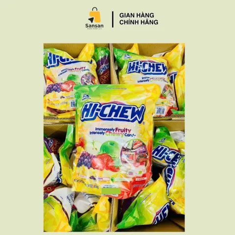 Kẹo dẻo trái cây Hi-Chew USA 850g - Kẹo nhai mềm vị trái cây tự nhiên, không phẩm màu, không chất bảo quản, ăn vặt ngon miệng