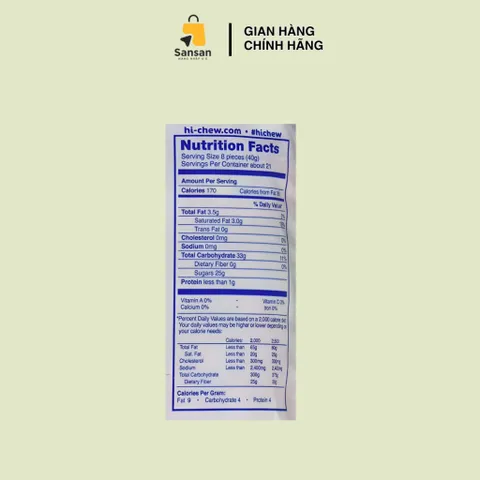 Kẹo dẻo trái cây Hi-Chew USA 850g - Kẹo nhai mềm vị trái cây tự nhiên, không phẩm màu, không chất bảo quản, ăn vặt ngon miệng