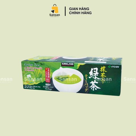 Trà xanh túi lọc Kirkland Signature Sencha & Matcha 100 gói - Trà xanh Nhật Bản, hỗ trợ giảm cân, thanh lọc cơ thể, nhập khẩu Mỹ.