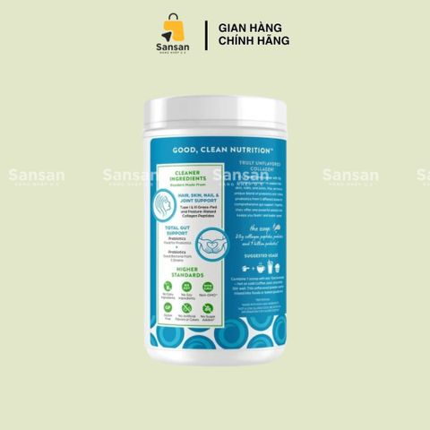 Bột Collagen Peptides Orgain Probiotics 726g - Hỗ Trợ Sức Khỏe Da Tóc Móng, Không Hương Vị, Dễ Dàng Kết Hợp Với Thức Ăn