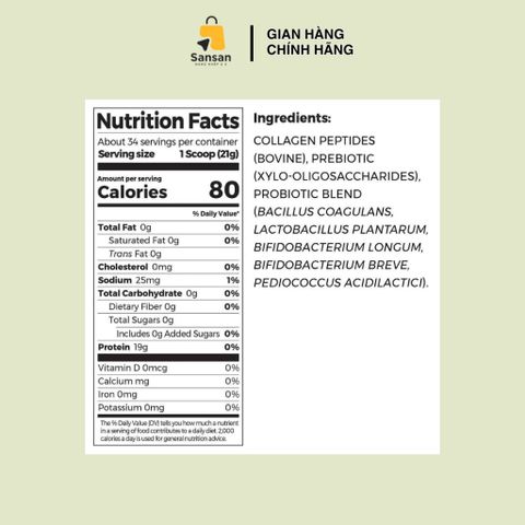Bột Collagen Peptides Orgain Probiotics 726g - Hỗ Trợ Sức Khỏe Da Tóc Móng, Không Hương Vị, Dễ Dàng Kết Hợp Với Thức Ăn