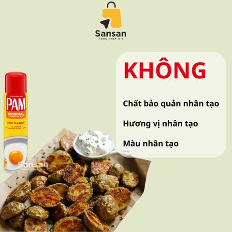 Dầu xịt ăn kiêng PAM Canola 340g - Không Calo, Không Cholesterol, Thay Thế Dầu Thực Phẩm, Tiện Lợi Cho Món Xào Chiên Nướng