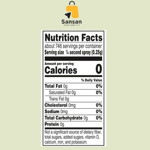 Dầu xịt ăn kiêng PAM Canola 340g - Không Calo, Không Cholesterol, Thay Thế Dầu Thực Phẩm, Tiện Lợi Cho Món Xào Chiên Nướng