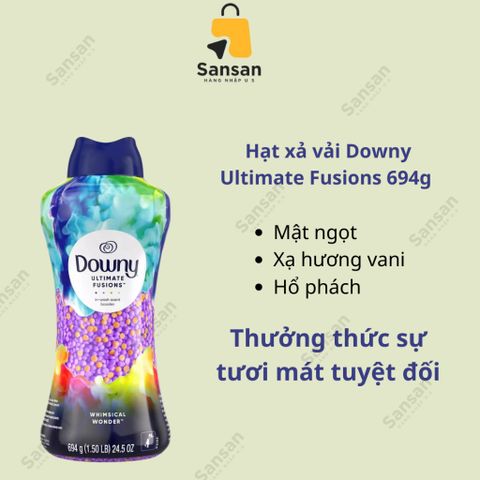 Viên Xả Vải Khô Downy Tăng Cường Mùi Hương Tươi Mát - Mỹ, Giúp Quần Áo Thơm Lâu Đến 12 Tuần, An Toàn Với Tất Cả Loại Vải